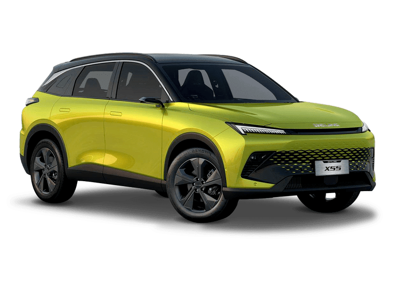 Купить BAIC X55 в Москве - Жёлтый металлик с чёрной крышей